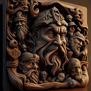 3D model The Dwarves game (STL)